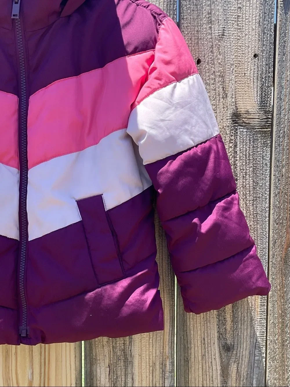 Take 50% OFF- Gap Kids Colorblock Hooded Puffer Jacket - Size-S